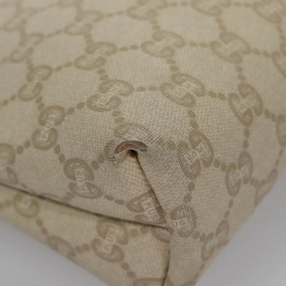 GUCCI GG Plus Supreme Clutch Bag PVC Beige Gold Auth bs23476 - Picture 8 of 16